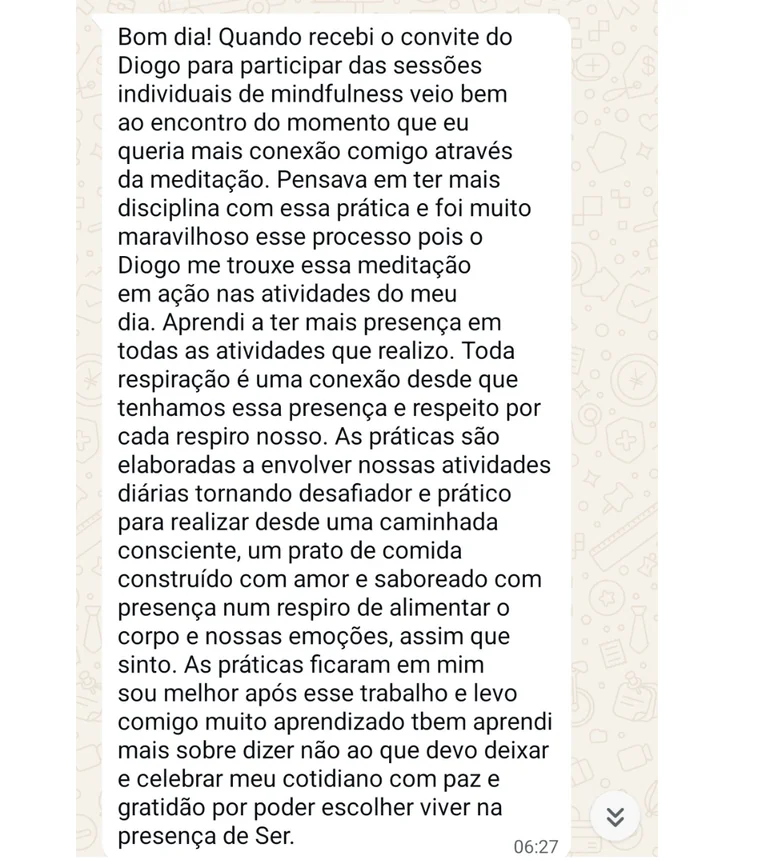 Depoimento — Professora aposentada, 63 anos